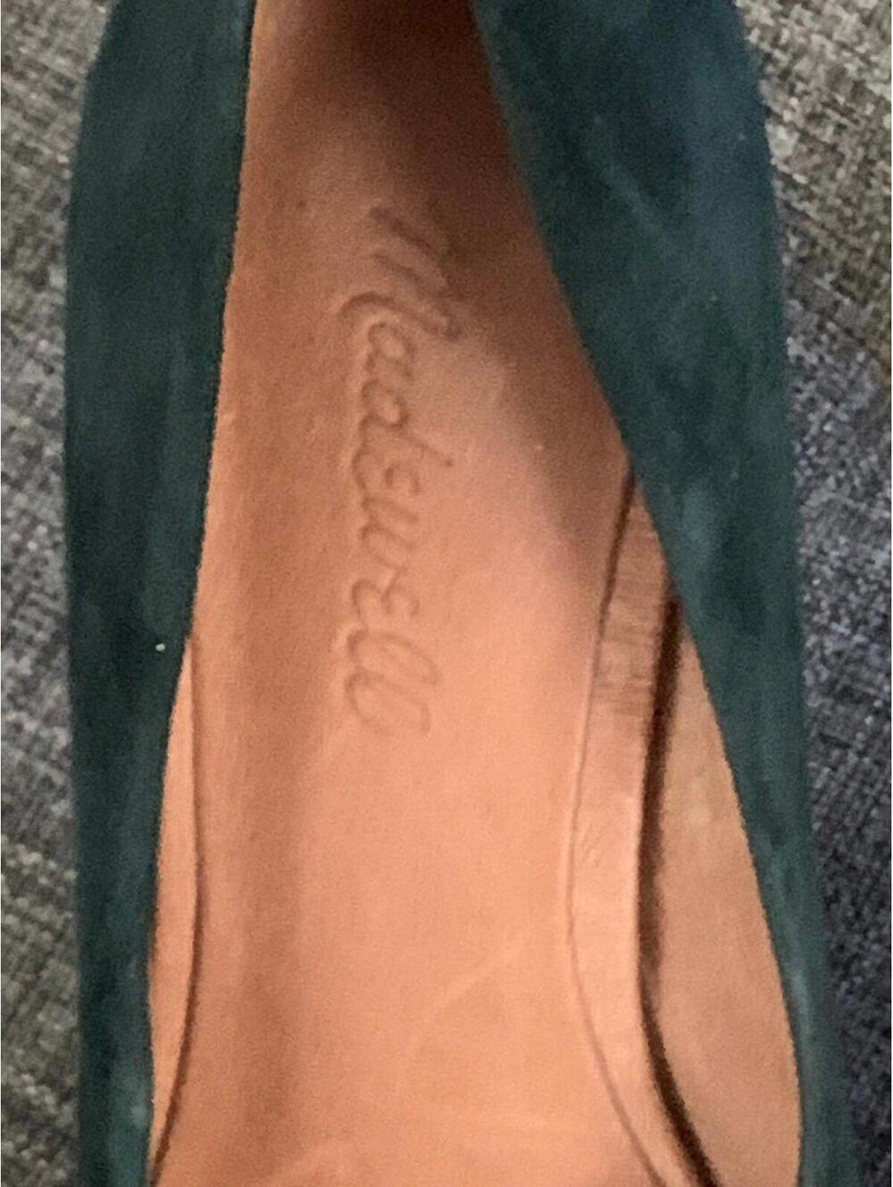 Green Heels Size 8 Beautiful Madewell suede heels - Picture 3 of 9